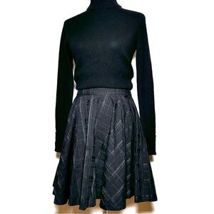 Vineyard Vines Black Plaid Circle Skirt